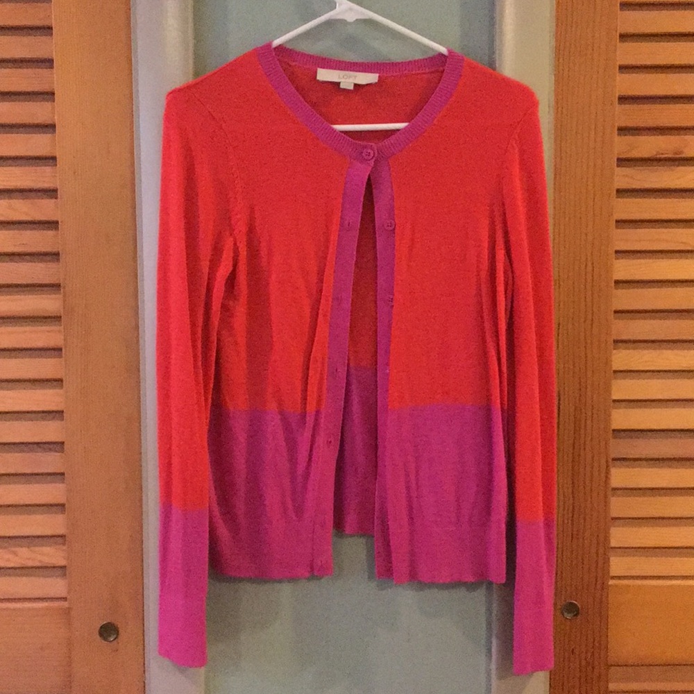 Color block cardigan